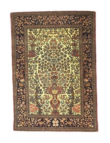 Antique Persian Tehran Rug 4'7" x 6'6" (1.40 x 1.98 M)