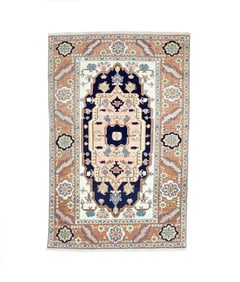 Vintage Persian Heriz Serapi Rug 4'10" x 7'6" (1.47 x 2.29 M)