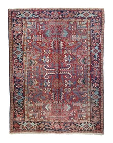 Vintage Persian Heriz Rug 6'5" x 8'3" (1.93 x 2.51 M)