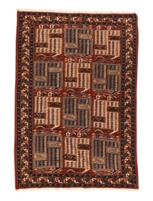 Vintage Persian Ghoochan Rug 4'5'' x 6'7'' (1.35 x 2.01 M)