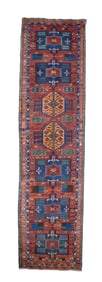 Antique Persian Heriz Long Rug 3'4'' x 14'4'' (1.02 x 4.37 M)