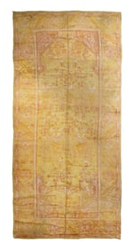 Antique Turkish Oushak Rug 7'2" x 14'10" (2.18 x 4.52 M)