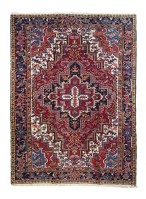 Antique Persian Heriz Rug 6'8" x 9'4" (2.03 x 2.84 M)