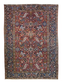 Vintage Persian Heriz Rug 7' x 10' (2.13 x 3.05 M)