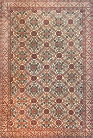 Antique Persian Tehran Rug 7'3'' x 10'0'' (2.21 x 3.05 M)