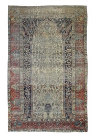 Antique Persian Mohtasham Kashan Rug 5'5" x 8'8" (1.65 x 2.64 M)