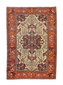 Antique Persian Farahan Sarouk Rug 4'6" x 6'6" (1.37 x 1.98 M)