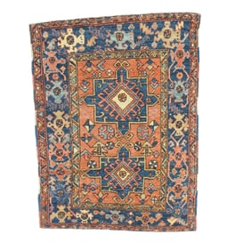 Antique Persian Heriz Rug 3'3" x 4'2" (0.99 x 1.27 M)