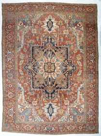 Antique Persian Serapi Rug 9'9" x 13'6" (2.97 x 4.11 M)