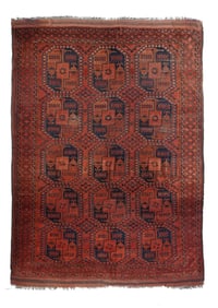 Vintage Afgan Bokhara Rug 7'8" x 9'9" (2.34 x 2.97 M)