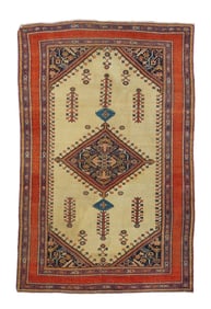 Antique Persian Malayer (one of pair) Rug 4'2" x 6'8" (1.27 x 2.03 M)