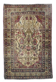 Antique Persian Lavar Kerman Rug 4'6' x 7' (1.37 x 2.31 M)