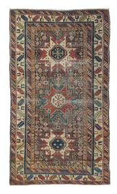 Antique Caucasian Shirvan Rug 3'3" x 5'9" (0.99 x 1.75 M)