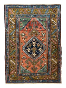Antique Persian Heriz Rug 3'9" x 5'1" (1.14 x 1.55 M)