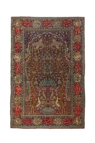 Antique Persian Kashan Rug 4'6" x 6'10" (1.37 x 2.08 M)