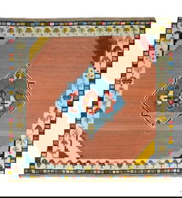 Vintage Persian Gabbeh Rug 6'5" x 6'7" (1.96 x 2.01 M)