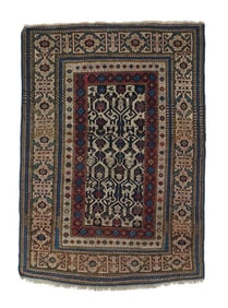 Antique Caucasian Shirvan Rug 3' x 4'5" (0.91 x 1.35 M)