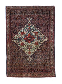 Antique Persian Farahan Sarouk Rug 3'2" x 4'9" (0.97 x 1.45 M)