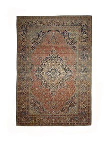 Antique Persian Mohtasham Kashan Rug 7'6" x 11'2" (2.29 x 3.40 M)