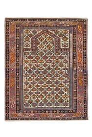 Antique Caucasian Shirvan Dagastan Rug 3'11" x 4'9" (1.19 x 1.45 M)