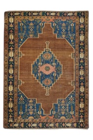 Antique Persian Senneh Rug 3'6" x 4'8" (1.07 x 1.42 M)