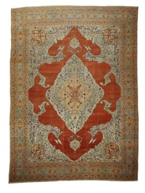 Antique Persian Haji Jalili Tabriz Rug 8'9" x 12'1" (2.67 x 3.68 M)