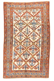 Antique Persian Malayer Rug 4' x 6'6" (1.22 x 1.98 M)