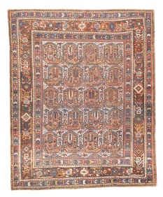 Antique Persian Khamseh Rug 4'10" x 5'11 (1.47 x 1.80 M)