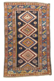 Antique Caucasian Shirvan Rug 3'11" x 6'3" (1.19 x 1.91 M)