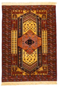 Vintage Persian Ghouchan Rug 3'7" x 5'1" (1.09 x 1.55 M)