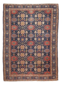 Antique Persian Senneh Rug 4'6" x 6'5" (1.37 x 1.96 M)