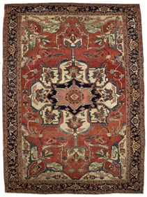 Antique Persian Serapi Rug 8'5" x 11'5" (2.57 x 3.48 M)
