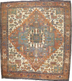 Antique Persian Bakhshayesh Rug 10'6" x 11'7" (3.20 x 3.53 M)