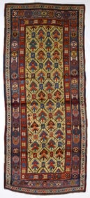 Antique Ganjeh Kazak Rug 3'10" x 9'3" (1.17 x 2.82 M)