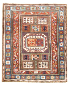 Antique Caucasian Kazak Rug 6'5" x 7'11" (1.96 x 2.41 M)