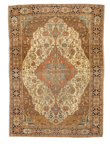 Antique Persian Mohtasham Kashan Rug 4'7" x 6'5" (1.40 x 1.96 M)