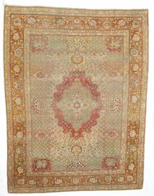 Antique Persian Mohtasham Kashan Rug 7'7" x 10' (2.31 x 3.05 M)