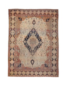Antoque Persian Mohtasham Kashan Rug 8'4" x 11'4" (2.54 x 3.45 M)
