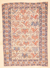 Antique Persian Afshar Rug 4'4" x 6'4" (1.32 x 1.93 M)