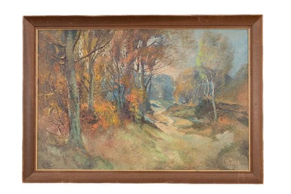 L. de Jong, Autumn Landscape, Oil on Canvas