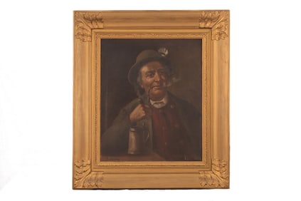 Portrait Man Smoking a Pipe