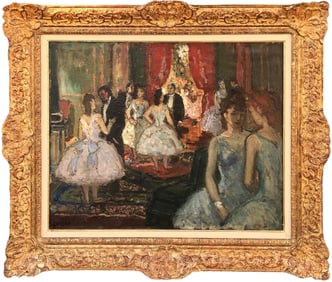 Marcel Cosson (1878 - 1956) - Ballerinas in the Salon of the Subscribers at the Opera