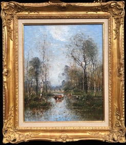 Louis Aime Japy (1840 - 1916) - The Herd in the Clearing, 1886