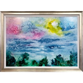 Kamran Khavarani Light Prevail Original Oil On Paper