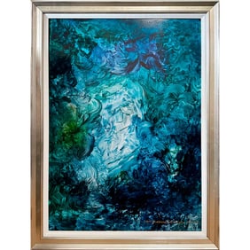 Kamran Khavarani Light Preveil Original Oil On Paper