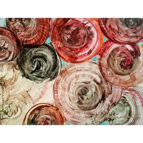 Kamran Khavarani Abstract Series Original Oil On Paper