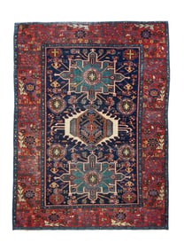 Antique Persian Karajeh Rug 4'10" x 6'3" (1.47 x 1.91 M)