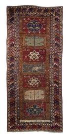 Antique Caucasain Kazak Long Rug 5'10" x 13'8" (1.78 x 4.17 M)