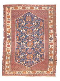 Antique Persian Afshar Rug 4'1" x 5'6" (1.24 x 1.68 M)