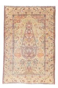 Antique Persian Lavar Kerman Rug 4'8" x 7' (1.42 x 2.13 M)